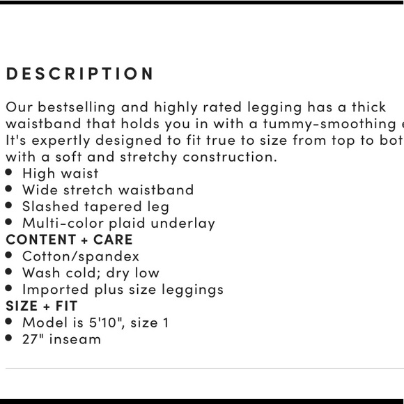 🌹NWT 3X TORRID SLASHED TARTAN PLAID LEGGING PANTS - Picture 5 of 9